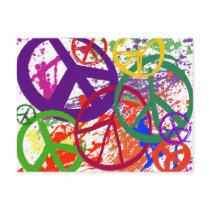 PEACE SIGN COLLAGE POSTCARDS