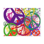 PEACE SIGN COLLAGE postcards