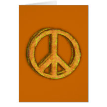 PEACE SIGN CORRODED GREETING CARDS