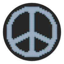 Peace Sign Cross Stitch Sticker