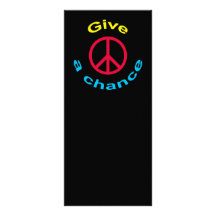 Peace Sign Custom Rack Cards