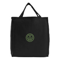 Peace Sign embroidered bags by EmbroiderMe Peace Sign embroidered bags