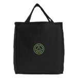 Peace Sign embroidered bags