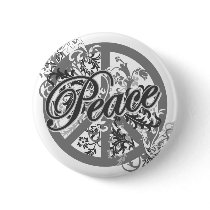 Peace Sign Filigree Art buttons