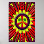PEACE SIGN FLOWER POSTER