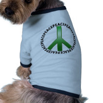 Peace Sign Green pet clothing