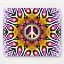 Peace Sign Groovy Purple Pink Mousepad mousepads