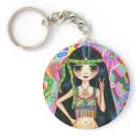 Peace Sign Hippie Girl Keychain Peace Sign Hippie Girl Keychain