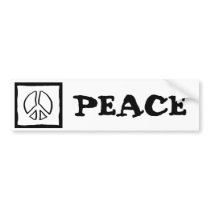 Peace Sign Hollow Bumper Sticker