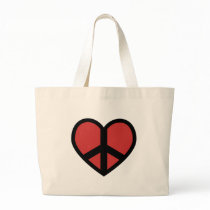 Peace Sign in a Heart Bag