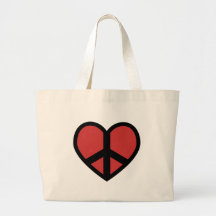 Peace Sign in a Heart Bag