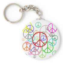 Peace sign keychain