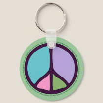 Peace Sign Keychain by templegreen Peace Sign Keychain