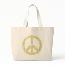 Peace sign light distressed bags