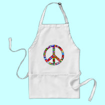 Peace Sign Made of Flags Products aprons