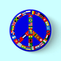 Peace Sign Made of Flags Products buttons