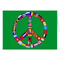 Peace Sign Made of Flags Products cards