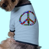 Peace Sign Made of Flags Products pet clothing