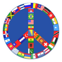 Peace Sign Made of Flags Products stickers by Scarebaby Peace Sign Made of Flags Products stickers
