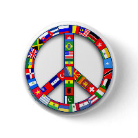 Peace Sign Made of Flags T-shirts, Mugs, Gifts button