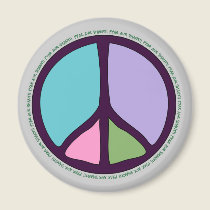 Peace Sign Magnet by templegreen Peace Sign Magnet