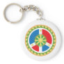 Peace Sign Mandala Flat Keychain