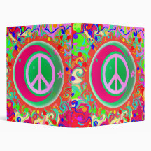 Peace Sign, Moon, Stars & Everything Vinyl Binders