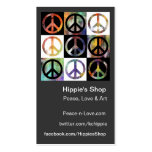 Peace Sign Mosaic Custom Business Cards business cards