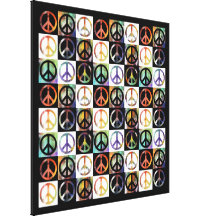 Peace Sign Mosaic Gallery Wrapped Canvas