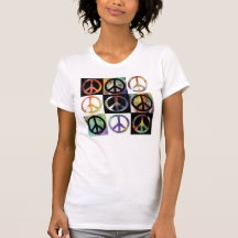 Peace Sign Mosaic Tshirts