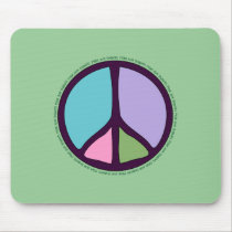 Peace Sign Mousepad by templegreen Peace Sign Mousepad