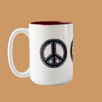 Peace Sign Mug by Perlyyyy Peace Sign Mug