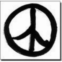 PEACe sign ornament photo sculptures