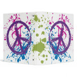 PEACE SIGN PAINT SPLATTER binders