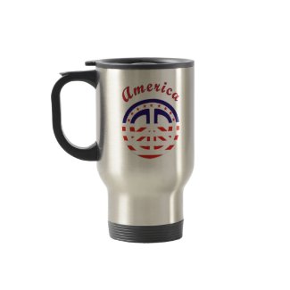 Peace Sign Patriotic mug