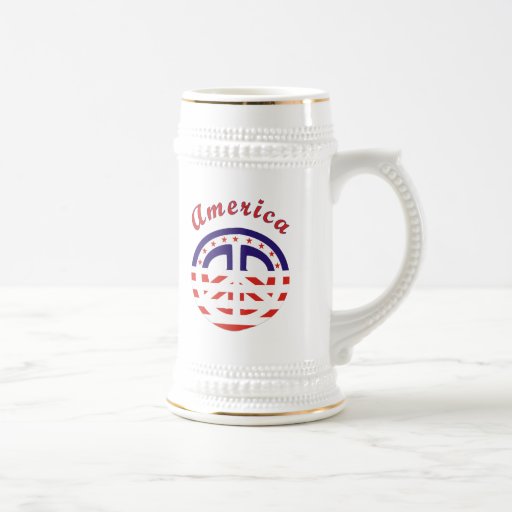 Peace Sign Patriotic Mugs