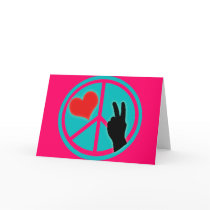 Peace Sign Peace and Love Cards