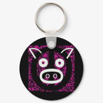 Peace Sign Pig keychains