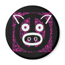 Peace Sign Pig magnets by coolartistry Peace Sign Pig magnets