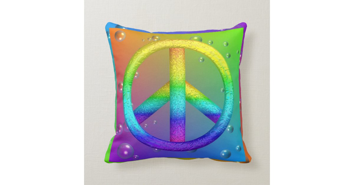 Peace Sign Pillow Zazzle