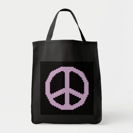 Peace Sign Pink Bag