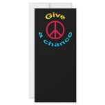 Peace Sign Custom Rack Cards