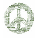 peace sign recycle words green t-shirts