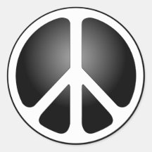 Peace Sign Round Stickers