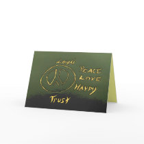 Peace Sign Saying Greeting Card cards