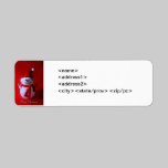 Peace Sign Snowman Avery Label