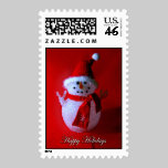 Peace Sign Snowman postage stamp