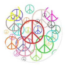 Peace sign stickers