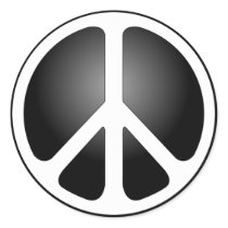 Peace Sign stickers by Chorlton Peace Sign stickers