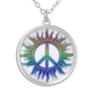 Peace Sign Sun Necklace